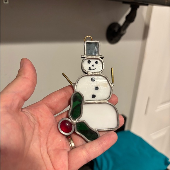 Three Holiday-themed Stained Glass Suncatchers - Picture 2 of 9